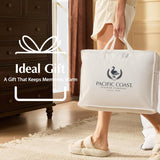 Goose Down Fiber Comforters Oversized Queen Duvet Insert, All Season White Comforter