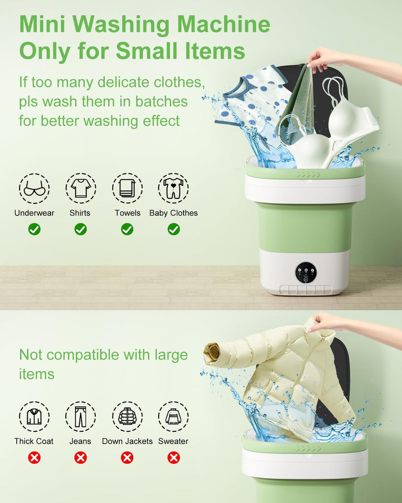 Portable Washing Machine, 16L Mini Washer Washer,3 Cleaning Modes Suitable For Home Apartments Dormitories, Hotels