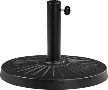 18'' 26.5lbs Outdoor Patio Umbrella Base Round Heavy Duty Umbrella Stand Pool & Garden, Black