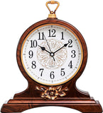 Rnuie Desk Clock for Table Decor, Retro Mantel Clock Battery Operated for Fireplace Mantel, Living Room, Bedroom