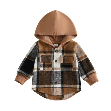 Toddler Boy Hoodie Baby Flannel Jacket Fall Winter Festival Clothes