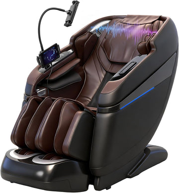 4D Music Rhythm Massage Chair Full Body, 2026 Unique Sonic Resonance Zero Gravity SL-Track Shiatsu Recliner with Knee