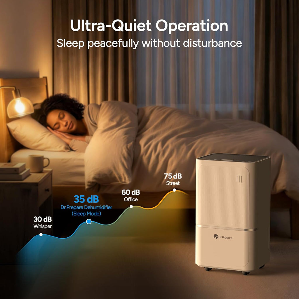 2000-2600 Sq.Ft Dehumidifier for Home with Drain Hose, 38 Pints/Day Dehumidifier for Basement, Bedroom, Bathroom