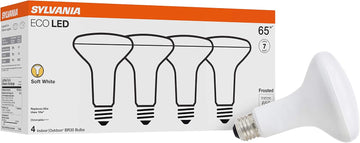 LED BR30 Light Bulb, 65W = 10W, Dimmable, Frosted Finish, 650 Lumens, 2700K, Soft White - 4 Pack