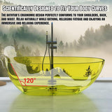 Colorful Freestanding Bathtub - Crystal Clear Soaker Tub Made, Extra Deep Freestanding Tub with Solid Surface Design