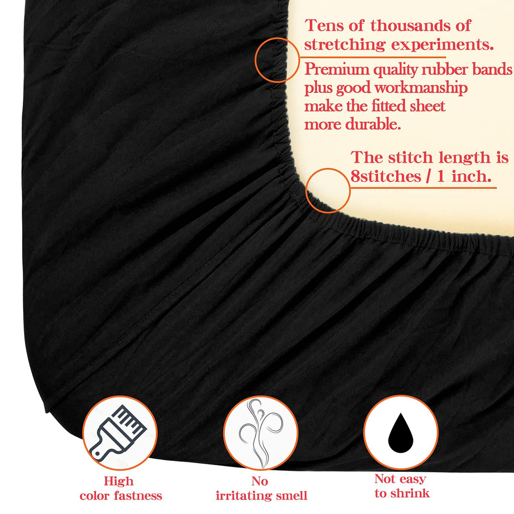 Toddler Microfiber Bedding Set, 4 Piece, Black
