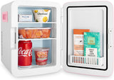 10L Mini Fridge for Bedroom - Car, Office Desk & College Dorm Room - 12V Portable Cooler & Warmer for Food, Drinks
