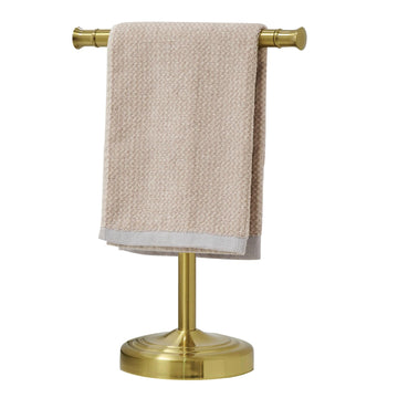 Brushed Gold Hand Towel Holder Stand Countertop Towel Rack