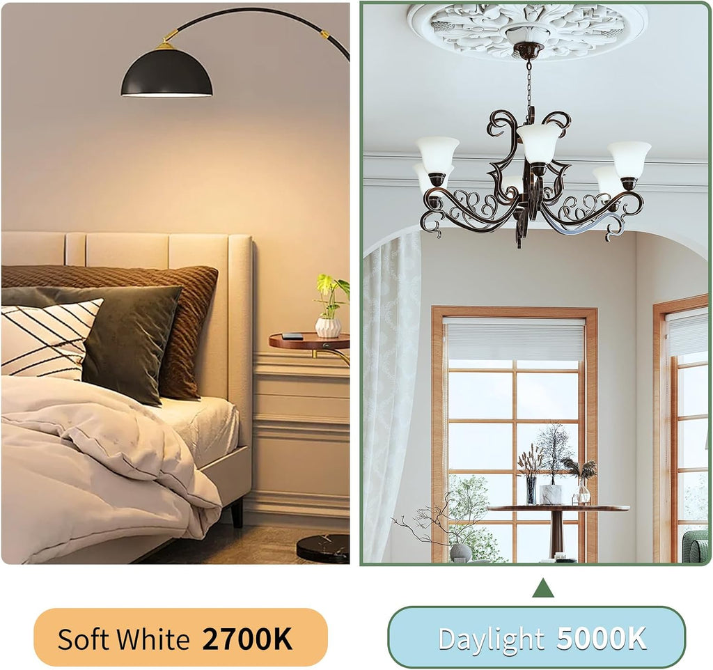 6-Packs A19 LED Light Bulbs,100 Watt Equivalent Daylight 5000K Bright Bulbs Efficient 13W,1500 Lumens E26 Base, Non