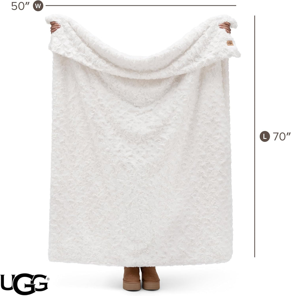Adalee Faux Fur Throw Blanket, Cozy Soft Blanket, Giftable Fluffy Throw, Machine Washable, Luxury Spring Home Decor