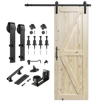 32in x 80in Sliding Barn Door with 6ft Hardware Kit Included