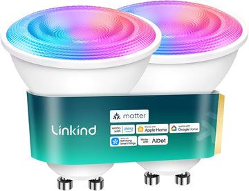 Matter GU10 Smart Light Bulbs, MR16 GU10 LED Bulbs, 2Pack