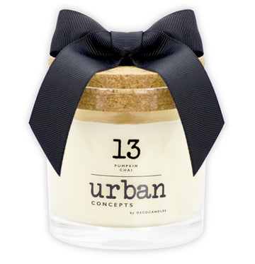 Urban Concepts by - Highly Scented Soy Candle - Long Lasting - Hand Poured in USA (9 Oz. Cork, Pumpkin Chai)