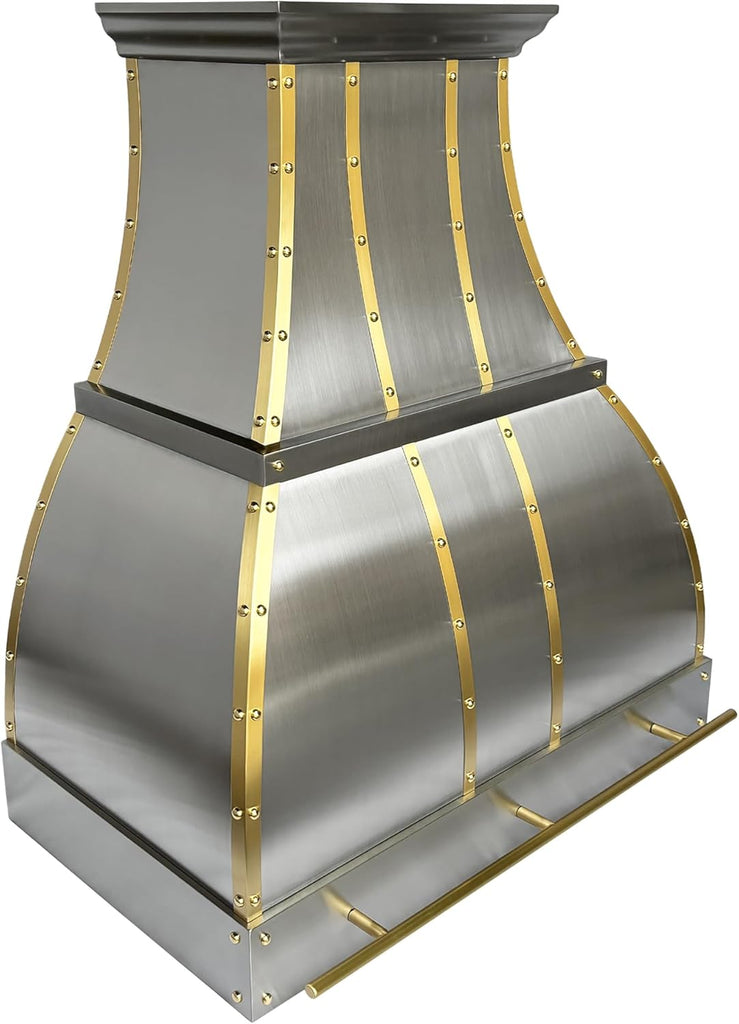30 Inch Stainless Steel Wall Mount Range Hood 900 CFM 4 Speed Gesture & Touch Control Convertible Ducted/Ductless