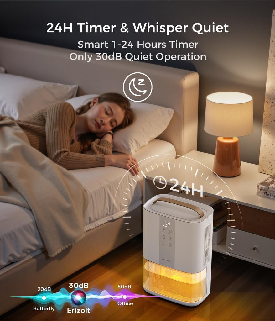Large Dehumidifiers for Home, 96oz Dehumidifier for Bathroom with Auto Shut-off Auto Defrost