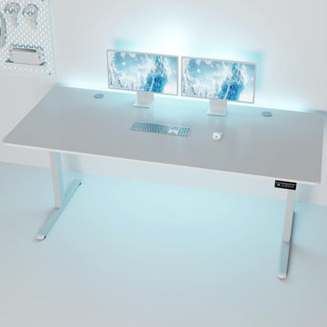 Standing Desk, 71x31 Inch Height Adjustable Electric Sit Stand up Desk, Ergonomic Rising Computer Table, Modern Lift