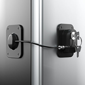 Refrigerator Lock 2 Packs, Fridge Lock with Silicone Wire Protection Fridge Locks for Kids Easy to Use and Install