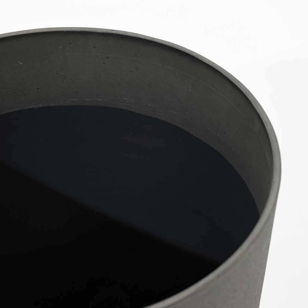 Set of 2 HDPE Tall Planters 16.5" & 13.5", Indoor Outdoor with Drainage Hole and Rubber Plug,Modern