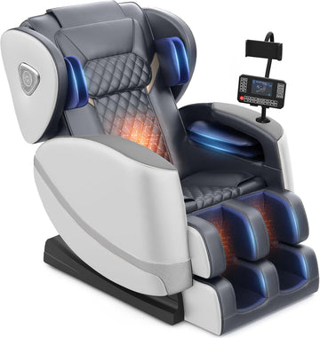 Massage Chair Full Body Zero Gravity Recliner, 2026 Classic Gray | 14 Shiatsu Rollers, 10 Airbags, 5 Auto Modes