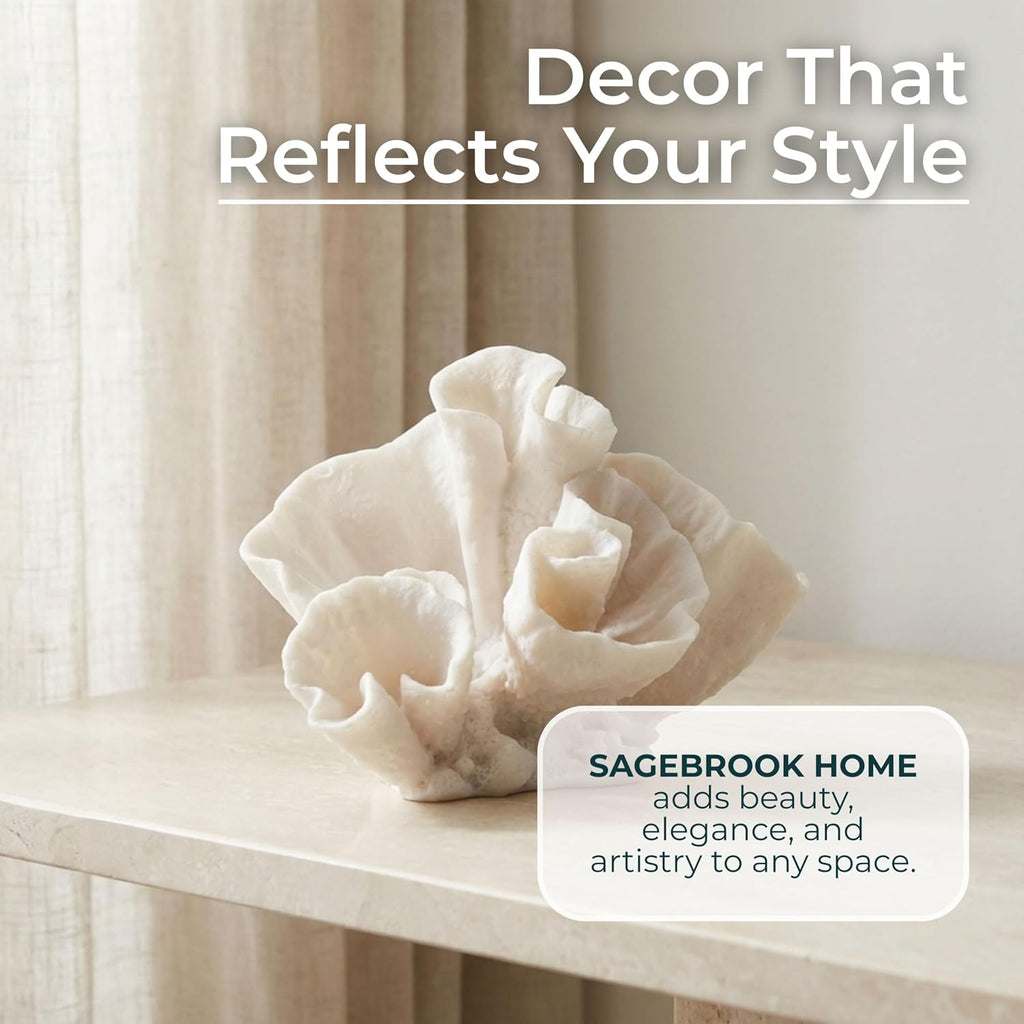 Decorative Coral Inspired Sculpture , Room and Living Room Decor - Resin Ornaments for Shelf & Office Display