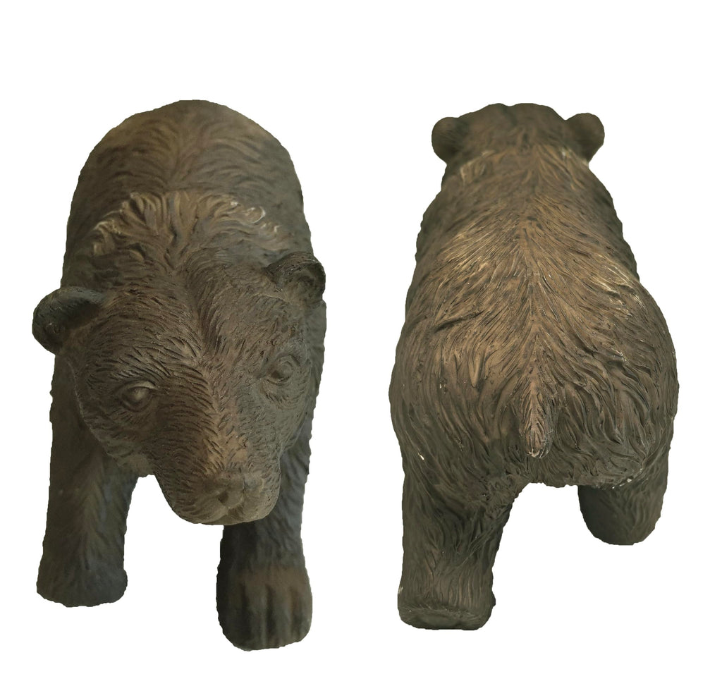 Rustic Bear Statue Shelf Decor