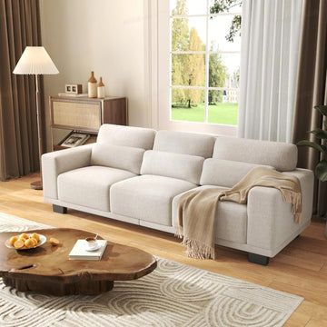 3 Seater Sofa Couch with Deep Seats and Wide Armrests, 89" Couches for Living Room