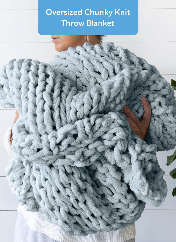 Beddings Oversized Chunky Knit Throw Blanket-100% Ultra-Soft Acrylic Hypoallergenic - 47'' x 59'' Cozy Home Accent
