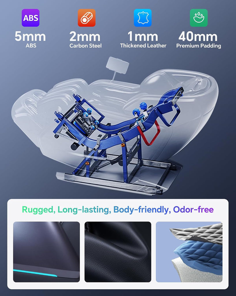 4D+3D Dual Mechanism Massage Chair Full Body, Zero Gravity Massage Chair Recliner with Segmented Dual SL Track, AI