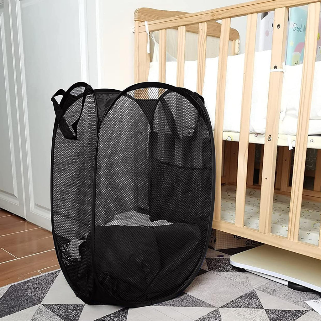 3 Pack Pop Up Laundry Hampers, Collapsible Mesh Laundry Baskets