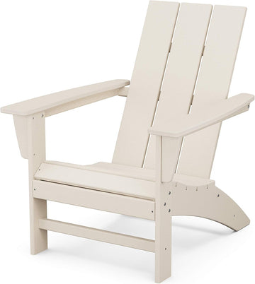 Modern Adirondack Chair - All-Weather Outdoor Lawn Adirondack Chairs - HDPE, Fade-Resistant & Durable Outdoor