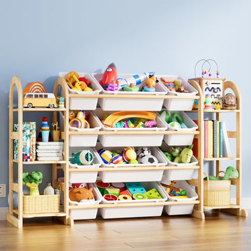 Kids Toy Storage Organizer - Toy Organizers and Storage with 6 Shelves and 12 Bins,Kids Toy Organizer , 53 Inches