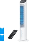 Evaporative Air Swamp Cooler, 40” Standing Fans that Blow Cold Air, 80° Oscillating Bladeless Cooling Fan