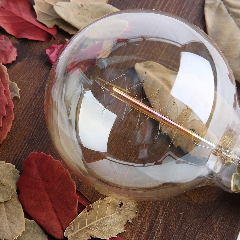 Edison Incandescent Light Bulbs 60 Watt, G25(G80) Vintage Light Large Bulb, 6-Pack Globe Bulbs 2100K Warm White, E26