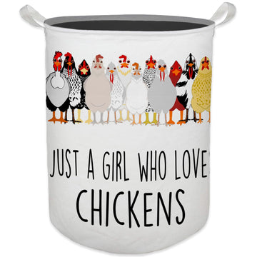 Chicken Gifts for Girls Laundry Basket, Farmhouse Chicken Rooster Waterproof Collapsible Laundry Hamper Dirty Clothes