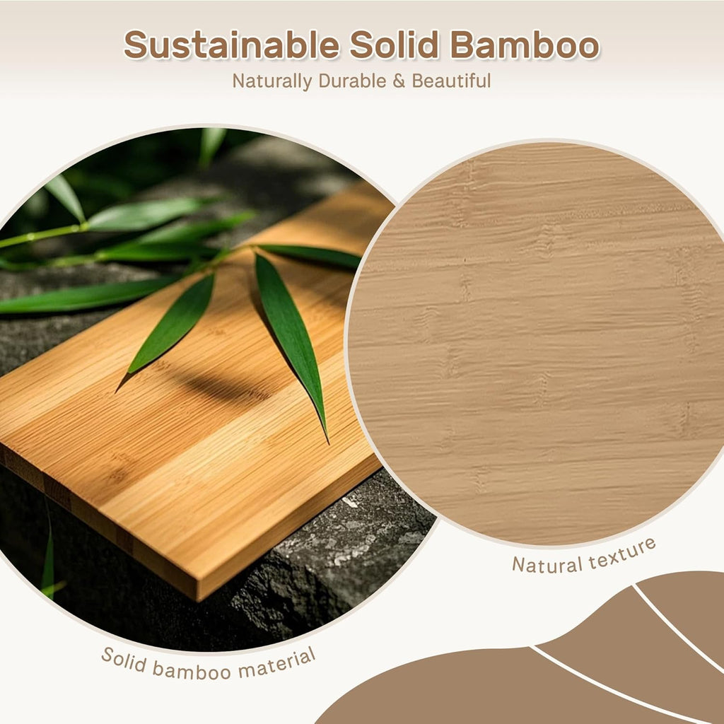 Queen Bed Frame with Headboard, Solid Bamboo Platform Bed Frame & Wood Slats Support 800LBS, Japanese Bed Frame