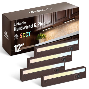 12 Inch 5CCT LED Under Cabinet Lighting Aluminum, Bronze
