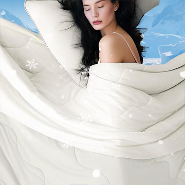 Cooling Comforter, White Cooling Blanket Twin Size, Cooling Duvet for Hot Sleeper, Breathable Summer Quilt