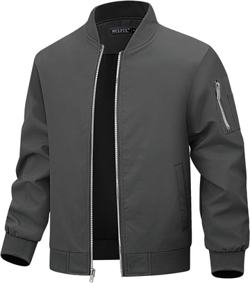 Boy's Bomber Jackets Kids Spring Fall Zip Up Varsity Windbreak Jackets