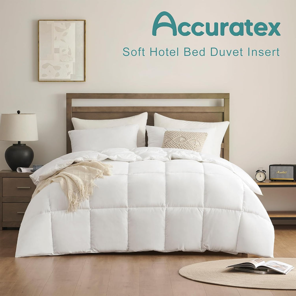 King Duvet Insert Comforter,100% Cotton Shell