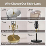 Buffet Lamps Set of 2, 28.5" Tall Brass Finish Lamps for Entryway, Hallway, Console Table