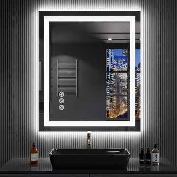 30"X36" RGB LED Bathroom Mirror with Lights, UL Listed