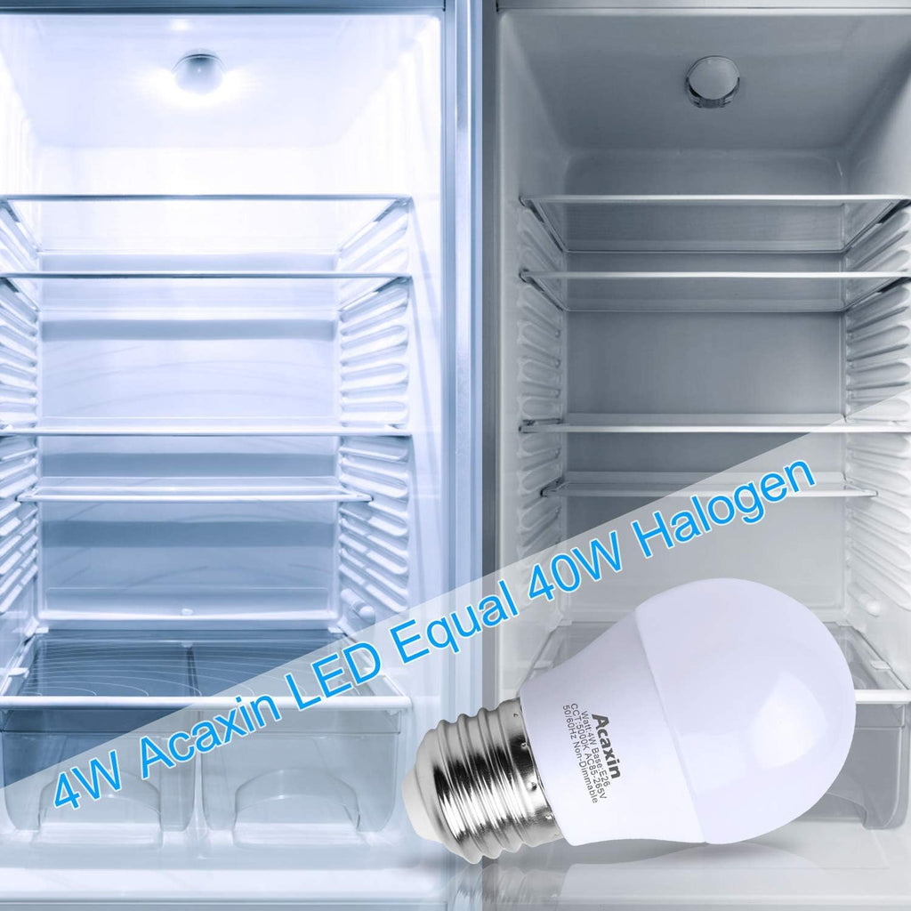 LED Refrigerator Light Bulb 4W 40Watt Equivalent, Waterproof Fridge Bulbs Replacement for Frigidaire, Freezer Bulb