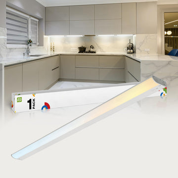 LED Under Cabinet Lighting, 48 inch 24W 1758 LM Dimmable Hardwired Under Cabinet Lights, 3000K Soft/4000K Cool/5000K