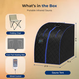 SereneLife Compact & Portable Infrared Steam Sauna, Personal Spa Style Sauna for at-Home Relaxation and Rejuvenation