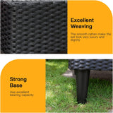 5 Pieces Patio Furniture Sets Outdoor Sectional Sofa Wicker Chair Rattan Conversation Set for Outdoor Backyard Porch Poolside Balcony Garden Furniture with Coffee Table,Blue Cushion A106-B0BDKS94R2