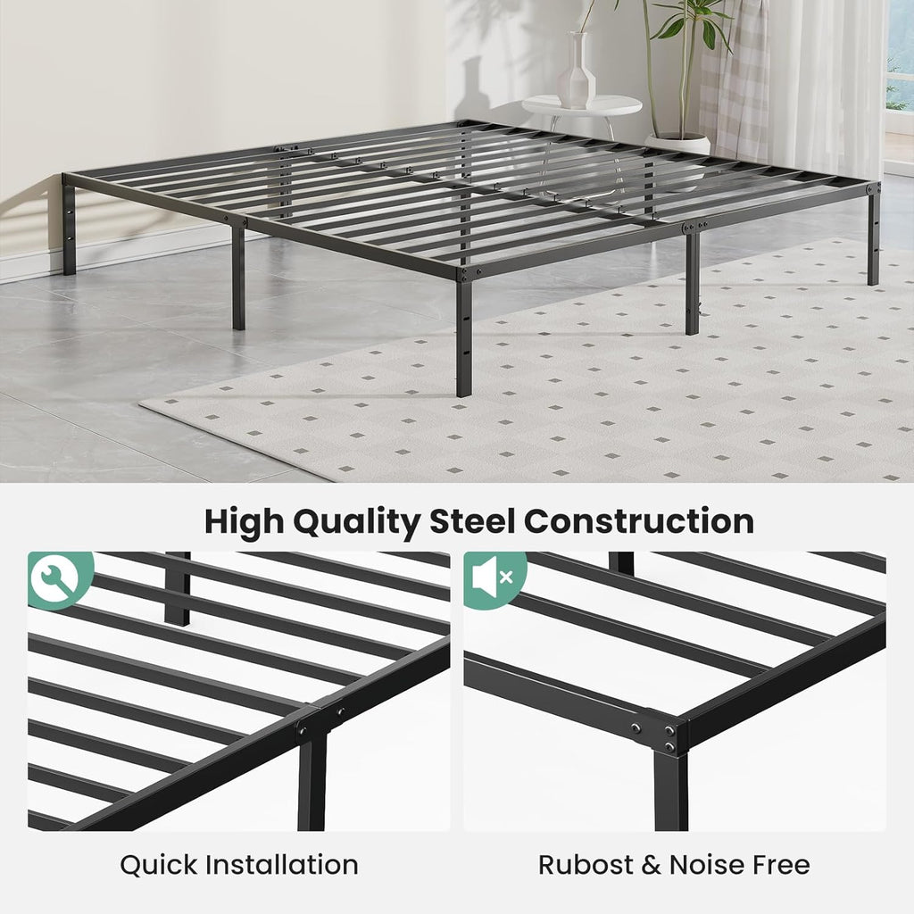 Full 12 Inch Bed Frame - Metal Platform Bed Frame Mattress Foundation with Steel Slat Support, No Box Spring Needed