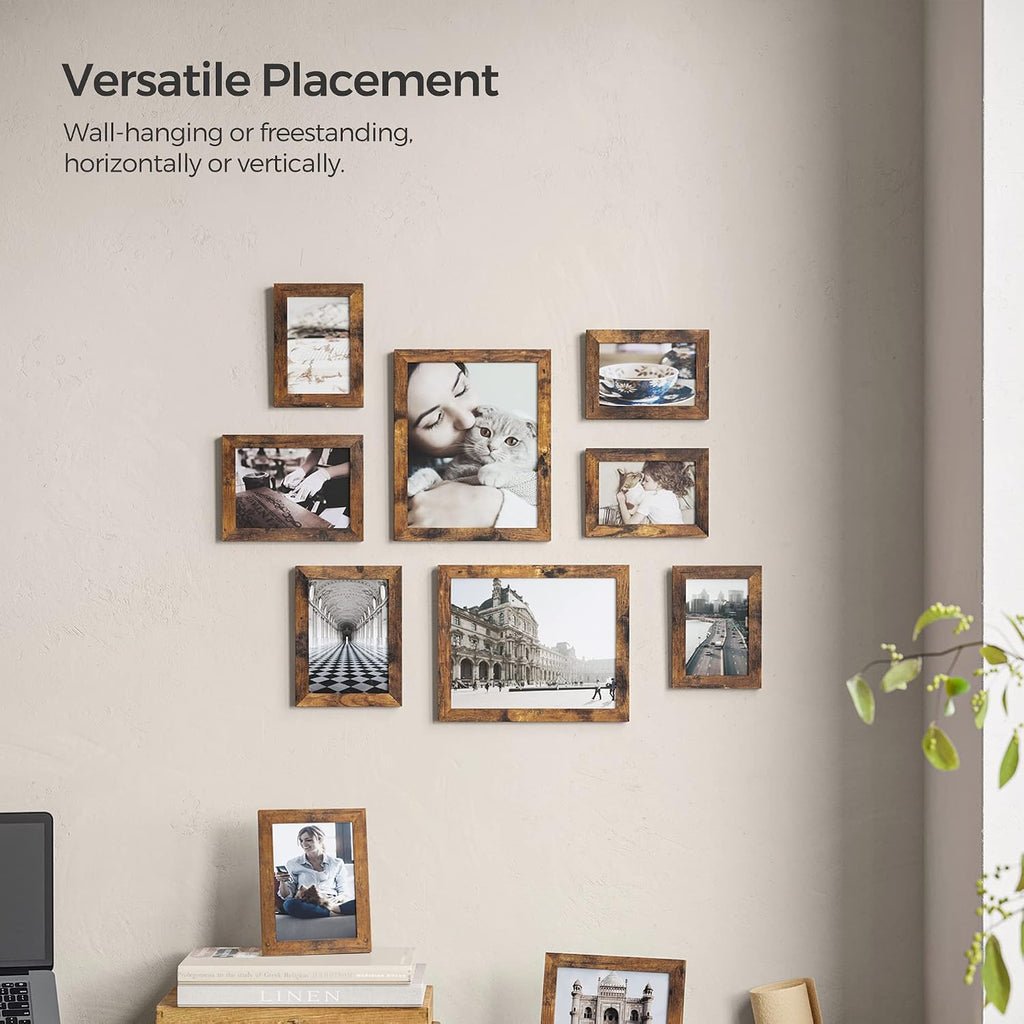 Collage Picture Frames, Set of 10, Glass