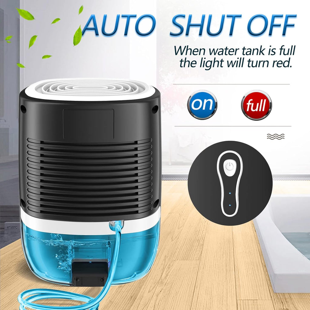 Dehumidifiers for Home 27oz(800ml) Small Auto Shut off Dehumidifiers with Drain Hose