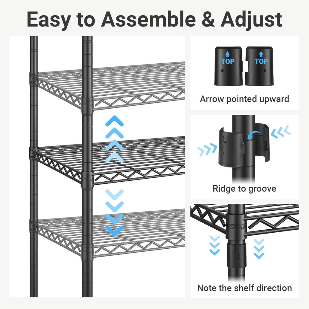 X3 Expandable Heavy Duty Clothes Rack Closet Organizer System Black | Large Freestanding Clothing Rack with