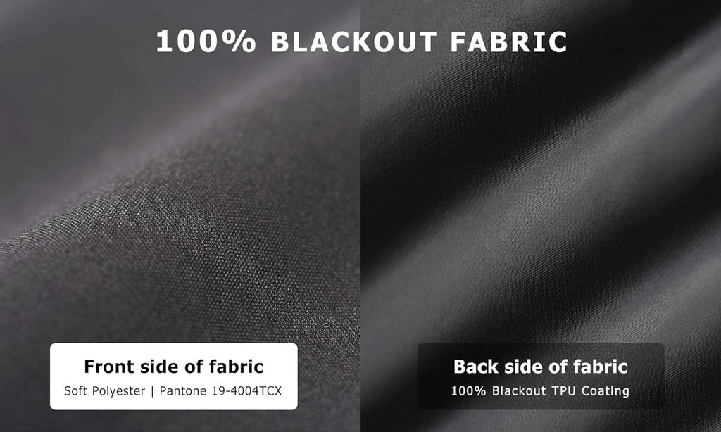100% Blackout Roller Shades, No Tools No Drill Cordless Blinds for Windows, Thermal Insulated UV Protection Privacy